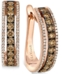 Le Vian Chocolate and White Diamond Hoop Earrings in 14k Rose Gold (9/10 ct. t.w.)